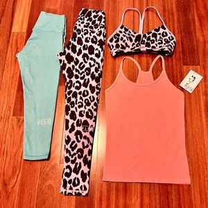 FLEO Lot! Leggings + Tank Sz Small Reinette Medium